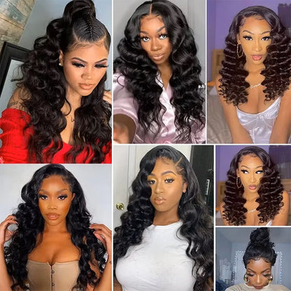 12a Natural Color Loose Deep Wave Human Hair Bundles Weaves Unprocessed Brazilian Weave 1 - Soft