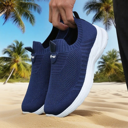 Men's Slip-On Mesh Sneakers – Lightweight Breathable Walking Shoes