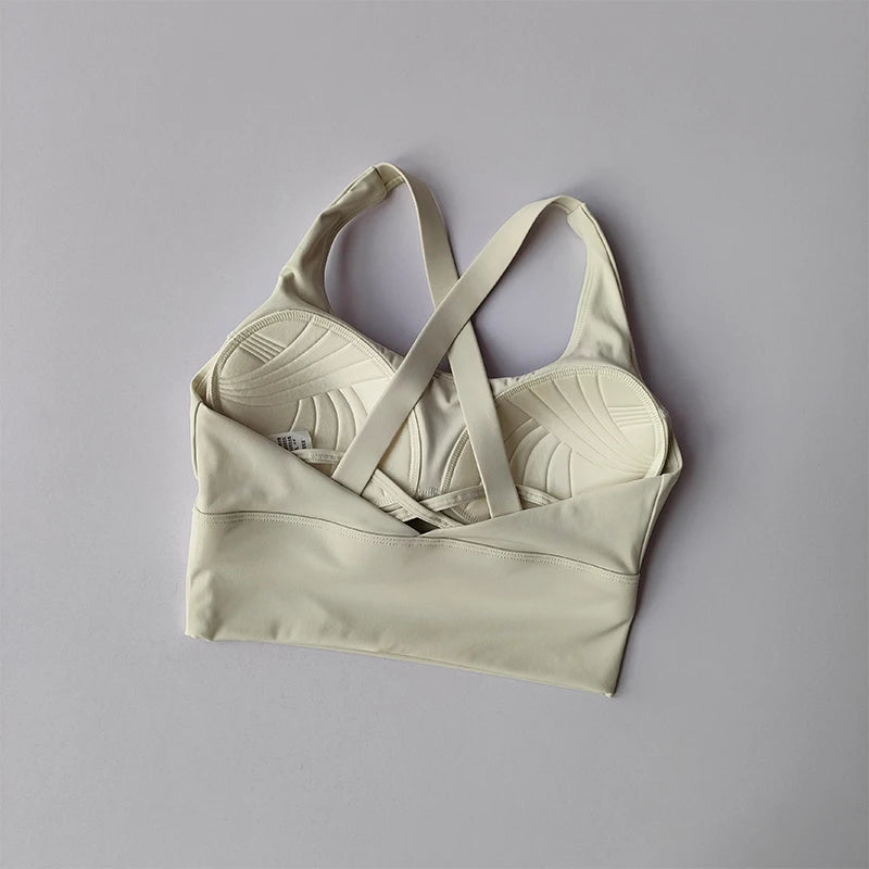 High-Impact Sports Bra with Fixed Removable Pads