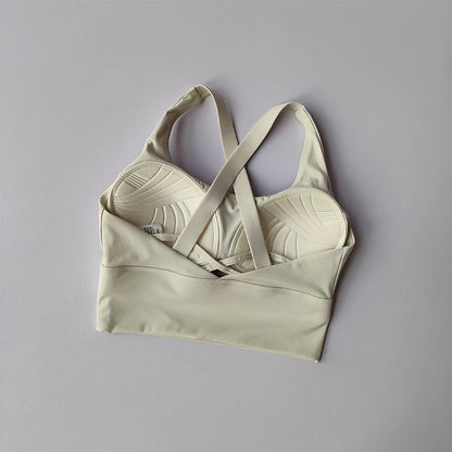 High-Impact Sports Bra with Fixed Removable Pads