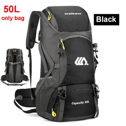 50L Hiking Backpack with Rain Cover – Waterproof Outdoor Travel Bag for Men & Women