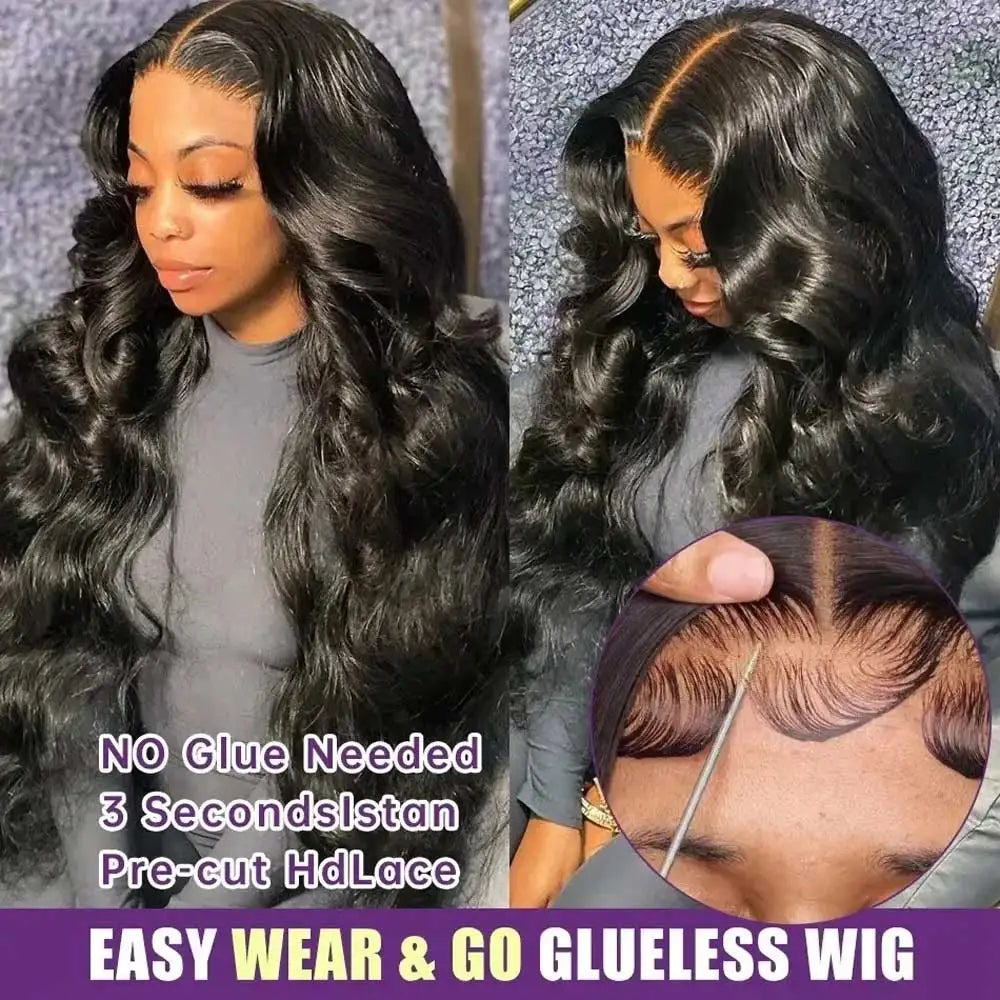 5x5 Glueless Body Wave Lace Front Wig Human Hair Pre Plucked
