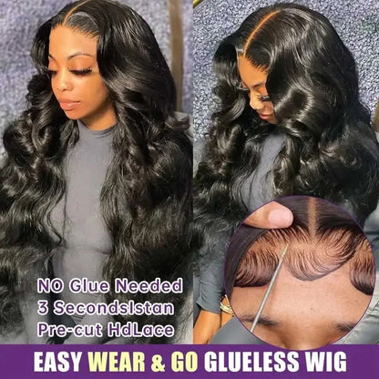 5x5 Glueless Body Wave Lace Front Wig Human Hair Pre Plucked