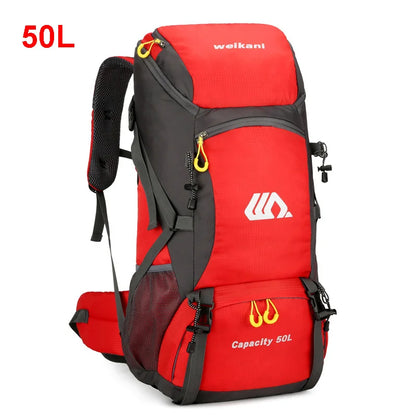50L Hiking Backpack with Rain Cover – Waterproof Outdoor Travel Bag for Men & Women