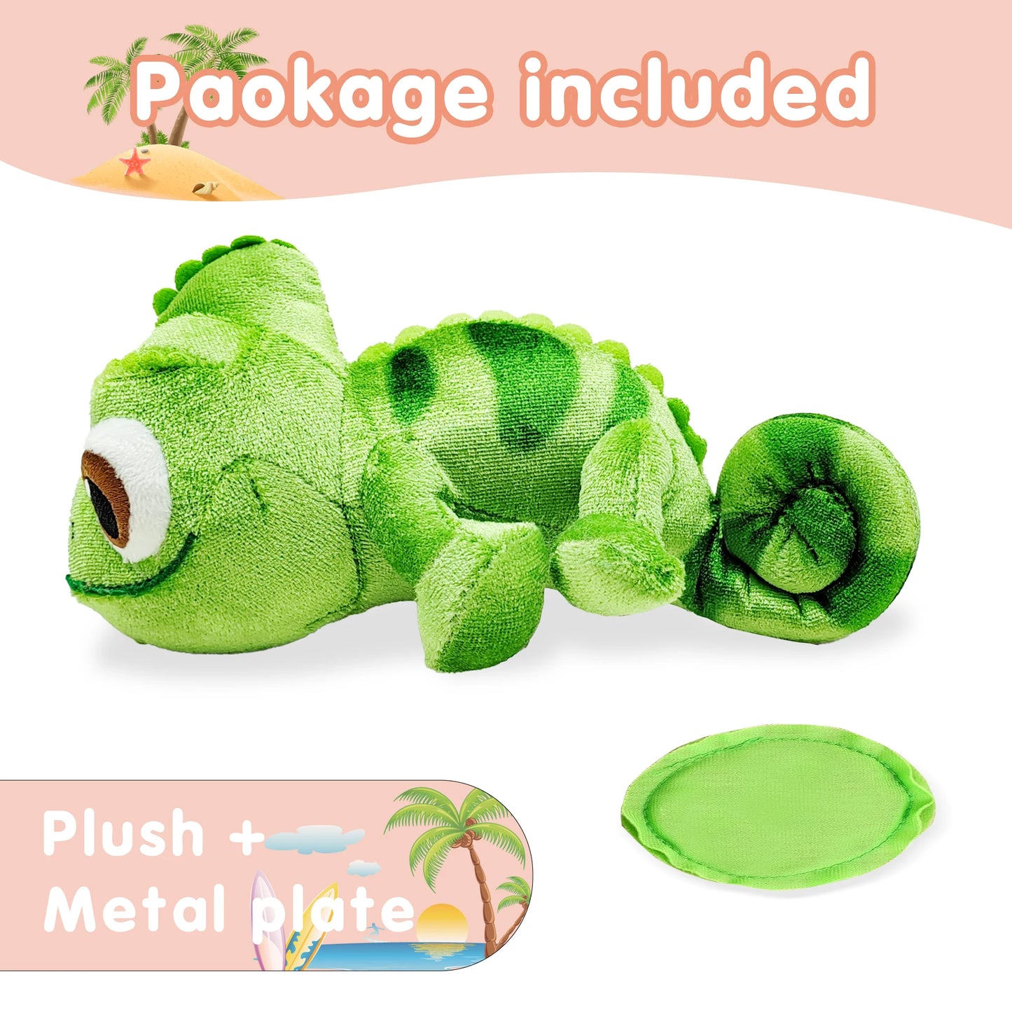 Pascal Chameleon Plush Toy 6.7in – Rapunzel Stuffed Animal Gift