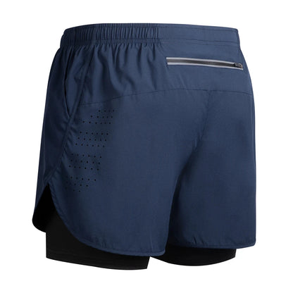 Men's Reflective Running Shorts – 2-in-1 Quick Dry Training Shorts