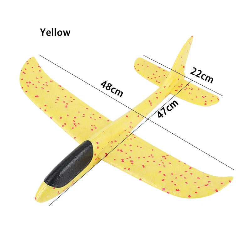Large Foam Glider Plane Toy for Kids – 48cm Hand Throw Aircraft