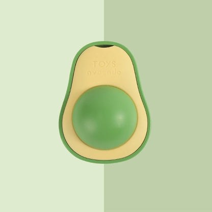 Catnip Avocado Ball Cat Toy – Rotatable Wall Sticker with Teeth Cleaning