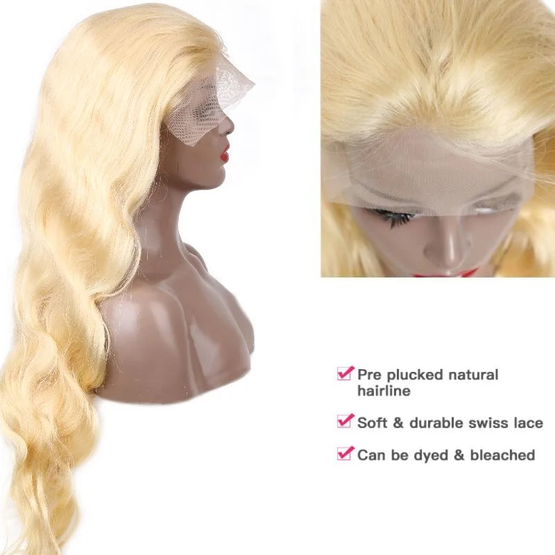 613 Honey Blonde Body Wave Wig – 13x6 & 360 Lace Frontal, 250% Density