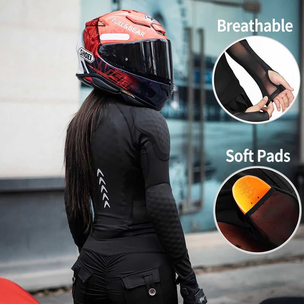 Women's Motorcycle Jacket & Pants Set with Removable Pads – WOSAWE