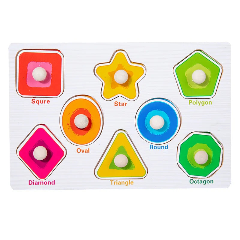 Wooden Montessori Puzzle Toy for Toddlers Ages 1-3
