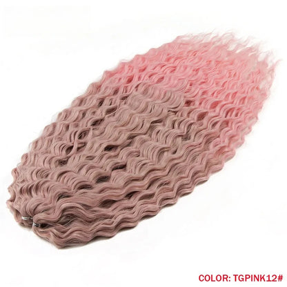 Idol 300g 22 Inch Ariel Curl Hair Water Wave Twist Crochet Synthetic Ombre Rainbow Color Braiding