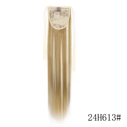Wrap Around Ponytail Extension – Long Straight Synthetic Clip-In