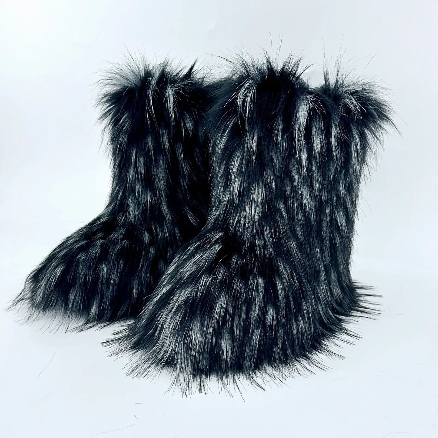 Faux Fur Snow Boots for Women – Fluffy Plush Winter Footwear
