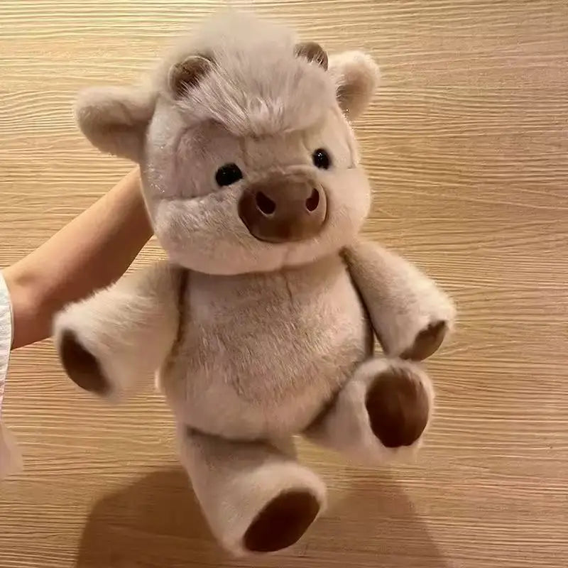 Highland Cattle Plush Toy – Fluffy Cow Stuffed Animal 45cm
