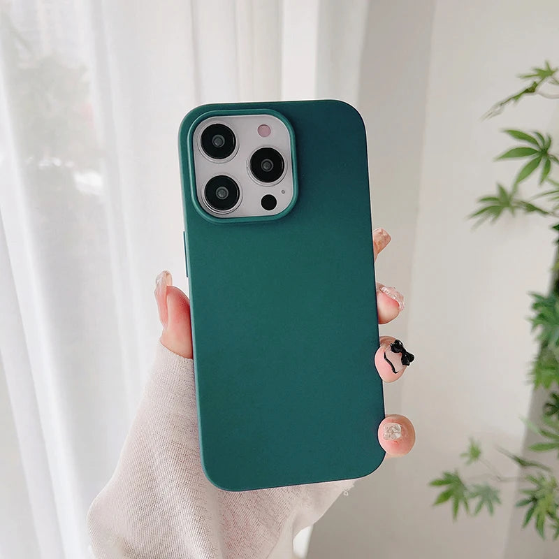 Luxury Candy Color Silicone Soft Case Iphone 16 15 14 13 12 Pro Max Plus Mini Matte Ultra Thin Cover