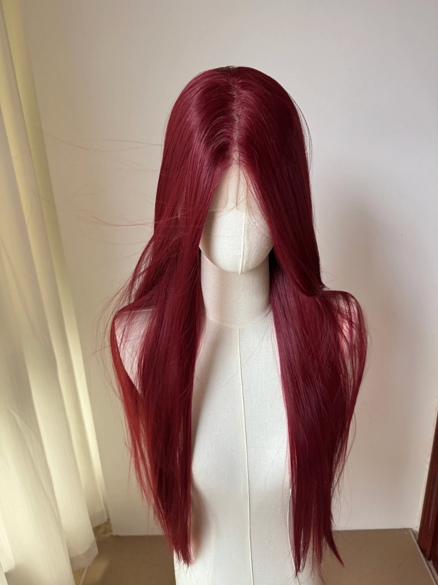 Light Pink Wig Women 13x4 Lace Front 26inch Long Straight Synthetic Wigs Soft Natural Heat-Resistant