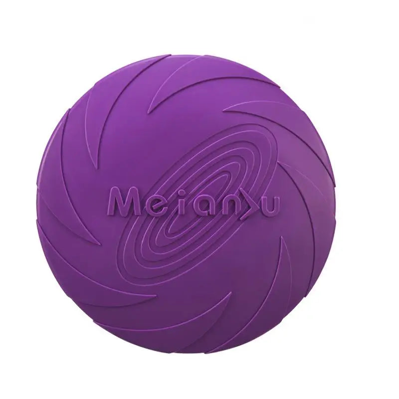 Dog Frisbee Rubber Flying Disc Toy – Bite-Resistant Outdoor Training Disc for Dogs
