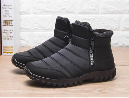 Waterproof Fur-Lined Snow Boots – Unisex Winter Ankle Boots