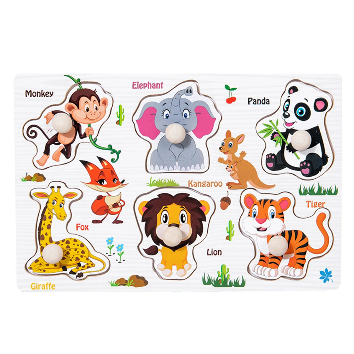 Wooden Peg Puzzle for Kids – Montessori Educational Toy