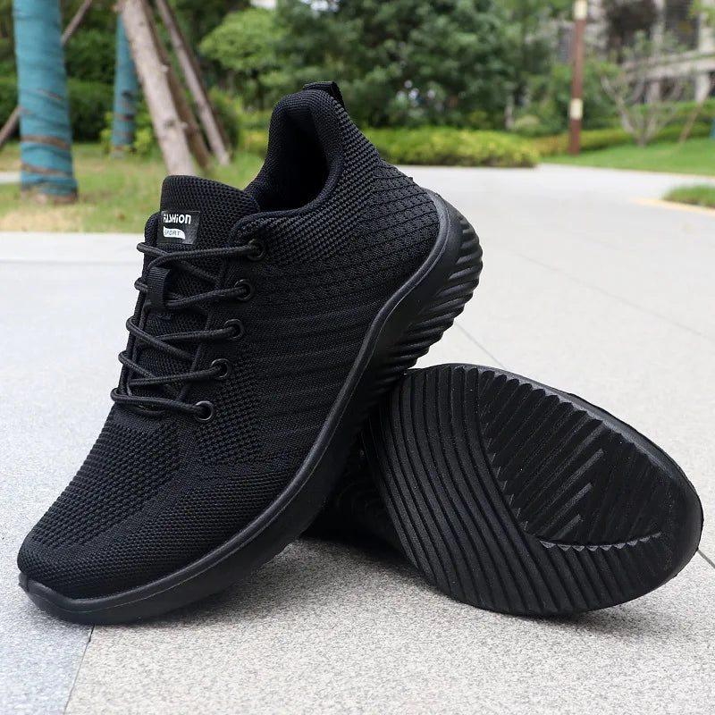 Men's Breathable Mesh Running Sneakers – Lightweight Casual Sports Shoes