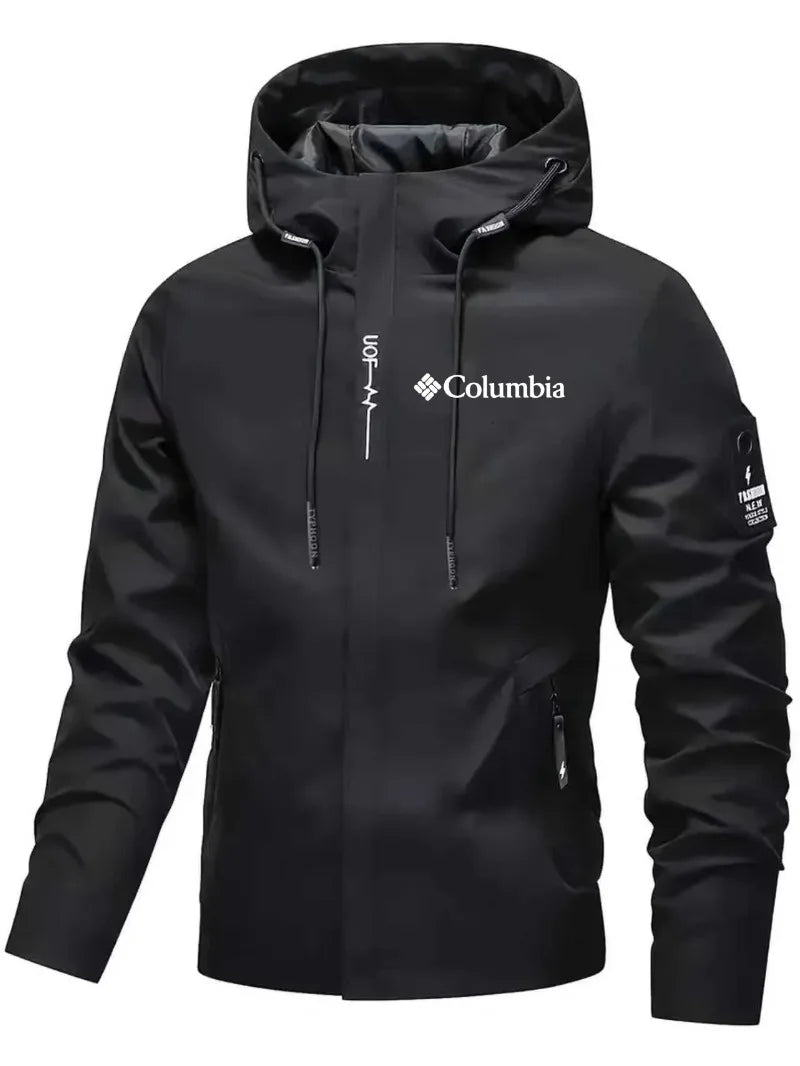 Men's Waterproof Hooded Jacket – Lightweight Windproof Outdoor Rain Coat