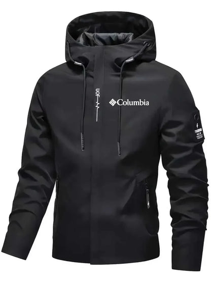 Men's Waterproof Hooded Jacket – Lightweight Windproof Outdoor Rain Coat