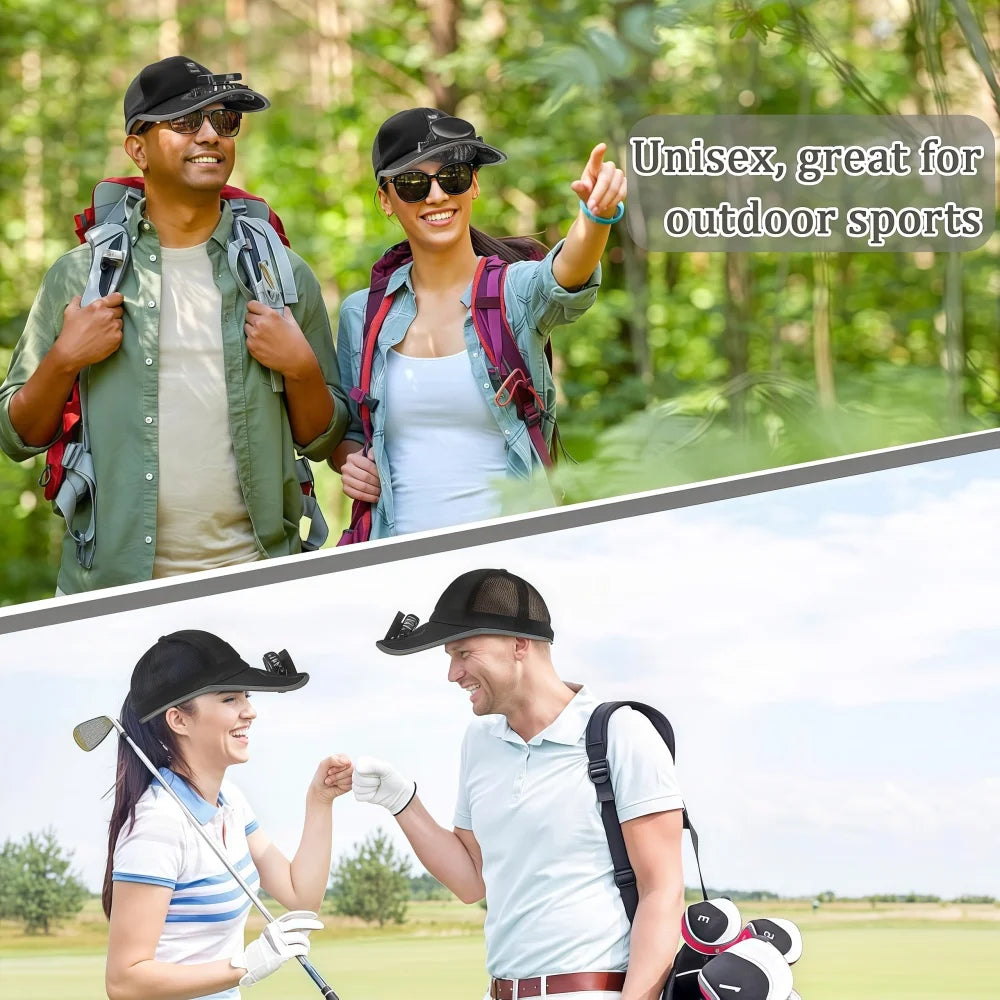 Solar Fan Baseball Cap with USB Charging – Cooling Mesh Hat