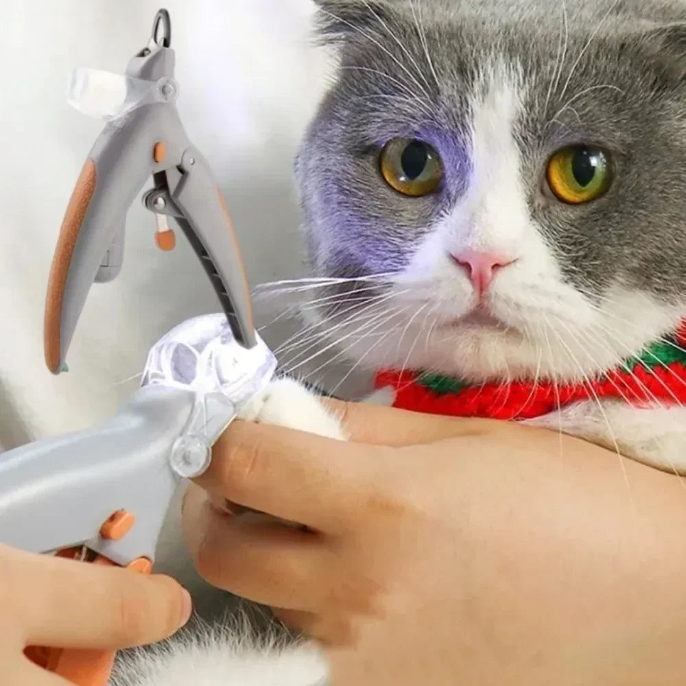Professional Pet Nail Clipper with LED Light & Magnifier
