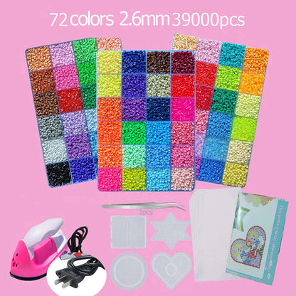 Hama Beads Kit – Fuse Bead Set with Pegboards & Iron