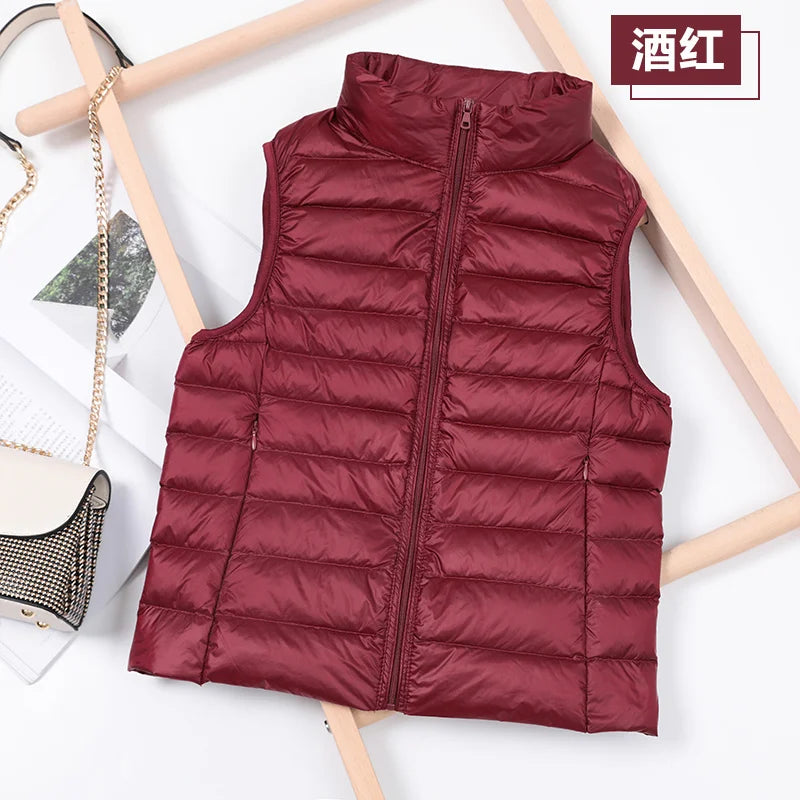 Women's Lightweight Puffer Vest – Sleeveless Down Waistcoat