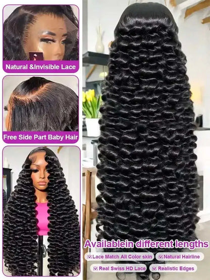 Loose Deep Wave Lace Front Wig – HD Lace Human Hair Natural Black
