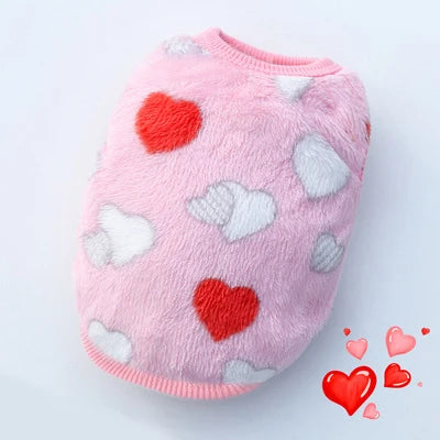 Winter Dog Vest Sweater for Small Dogs & Cats – Warm Flannel Jacket