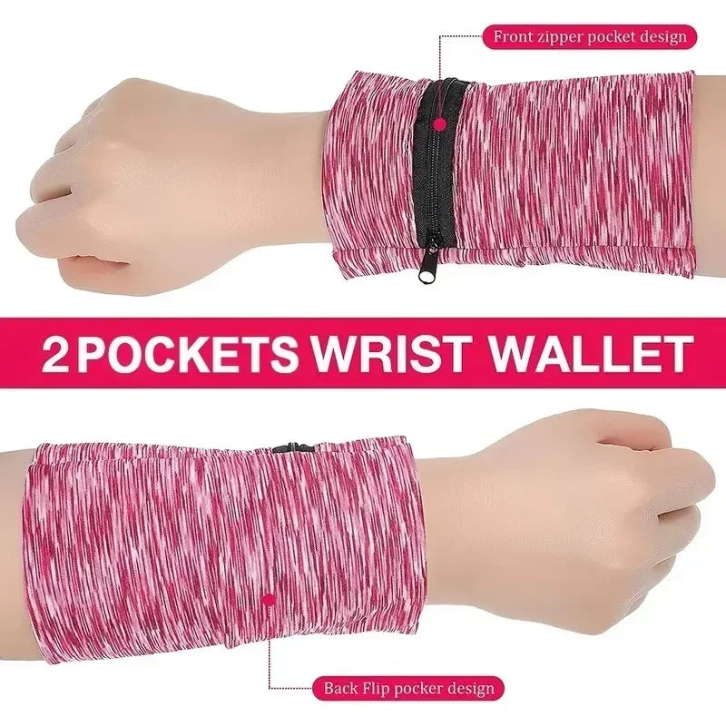 Wrist Wallet Pouch – Zipper Sports Running Wristband Bag