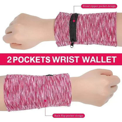 Wrist Wallet Pouch – Zipper Sports Running Wristband Bag