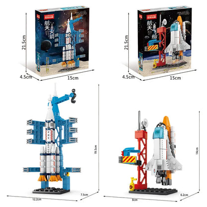 Space Rocket Building Blocks Set – 130-Piece DIY Model Kit