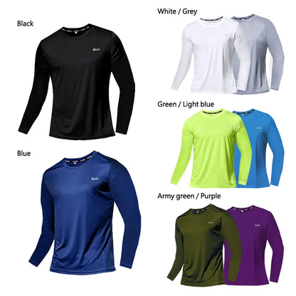 Men's Quick Dry Long Sleeve Gym Shirt – Running & Fitness Top