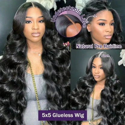 Body Wave HD Lace Front Wig – 13x4 Human Hair Natural Black