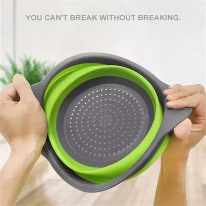 Collapsible Silicone Colander – Foldable Kitchen Strainer