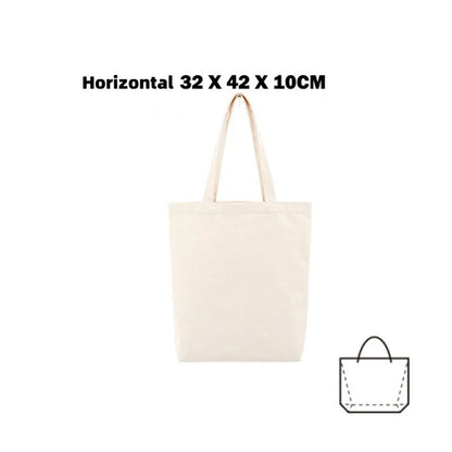 Canvas Tote Bag – Large Capacity Eco-Friendly Reusable Cotton Shoulder Bag