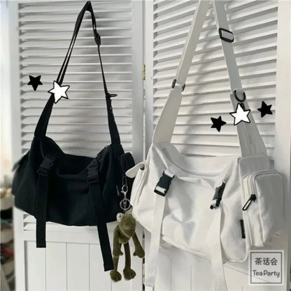 Canvas Crossbody Shoulder Bag – Large Capacity Casual Messenger