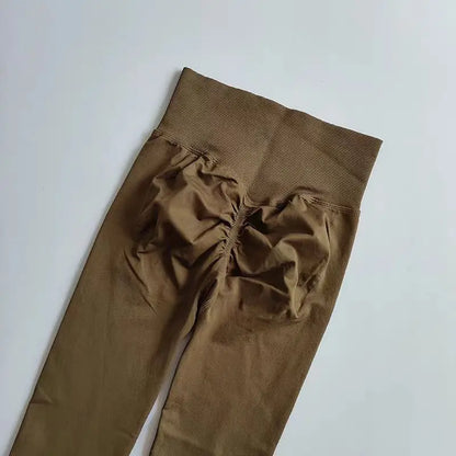 Seamless High-Waist Yoga Leggings – Scrunch Butt Lift Pants for Women