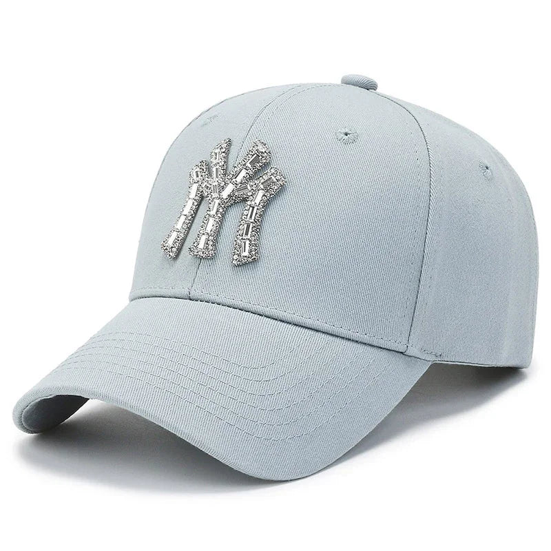 Rhinestone Baseball Cap for Women – Sparkle NY Logo Dad Hat