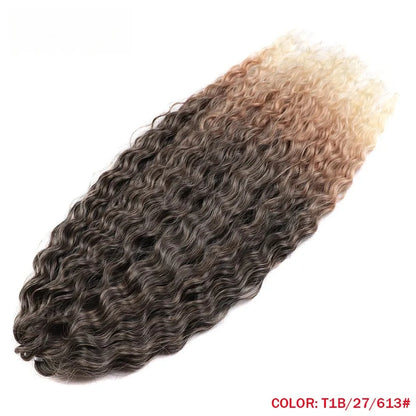 Idol 300g 22 Inch Ariel Curl Hair Water Wave Twist Crochet Synthetic Ombre Rainbow Color Braiding