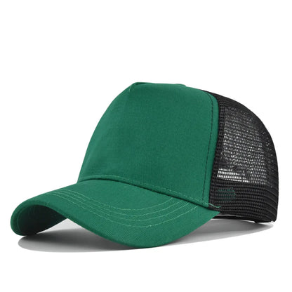 Custom Logo 5-Panel Mesh Trucker Baseball Cap – Men & Women