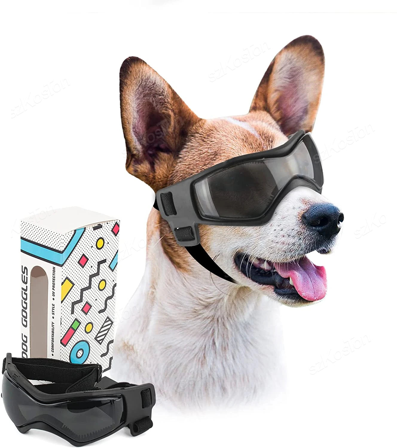 Dog Goggles UV Protection Sunglasses with Adjustable Strap