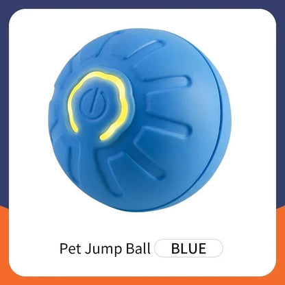 Interactive Smart Pet Toy Ball – Auto Rolling, RGB Lights, USB Rechargeable for Dogs & Cats