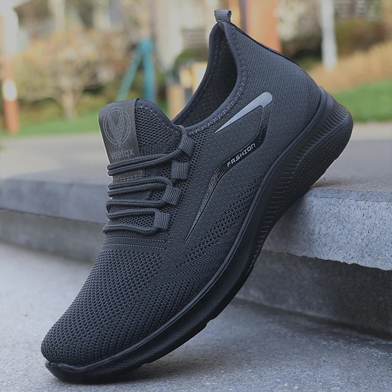 Men's Lightweight Mesh Sneakers Casual Lace-Up Sports Shoes