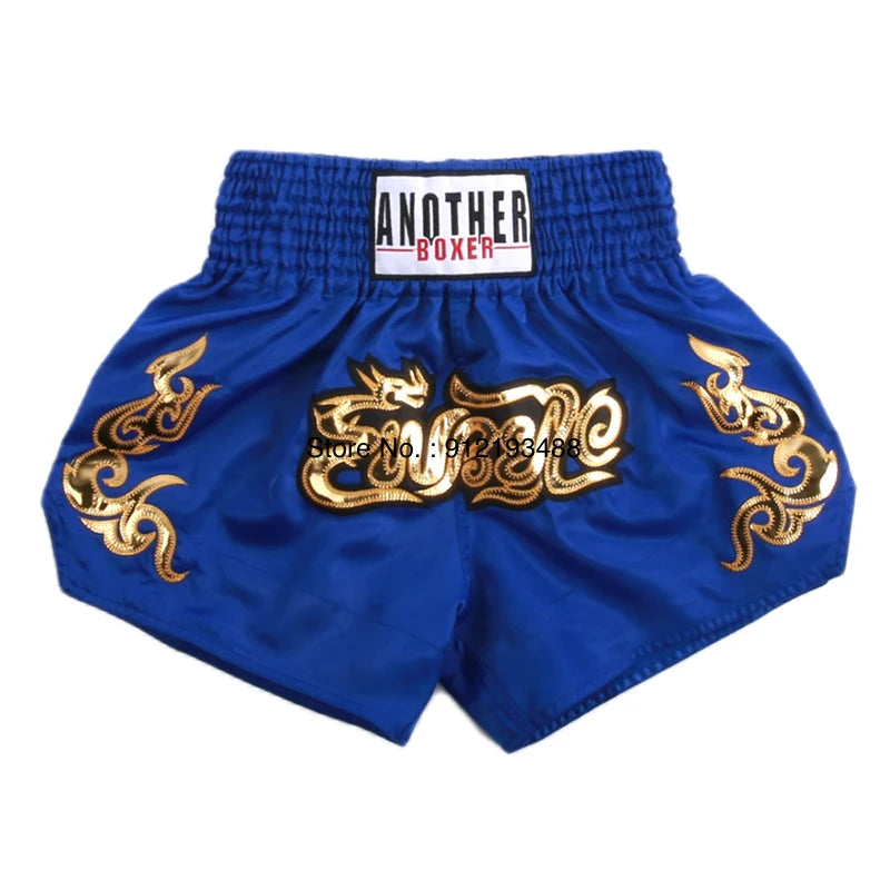Muay Thai Shorts – Embroidery Kickboxing & Martial Arts Training Pants