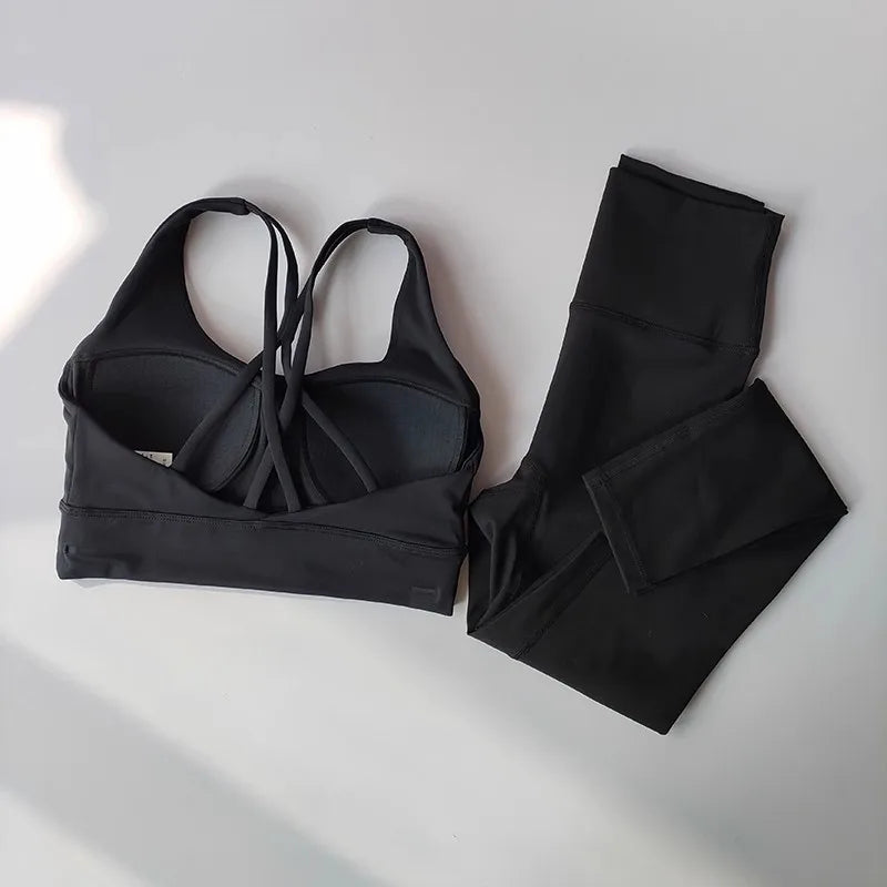 Women's 2-Piece Yoga Set Sports Bra and High-Waist Leggings